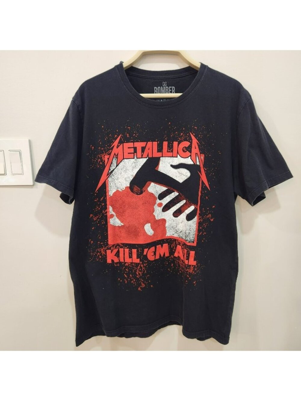 Vintage 2000s Metallica Kill Em All Y2K Rare Band T Shirt Black Mens Large FADER